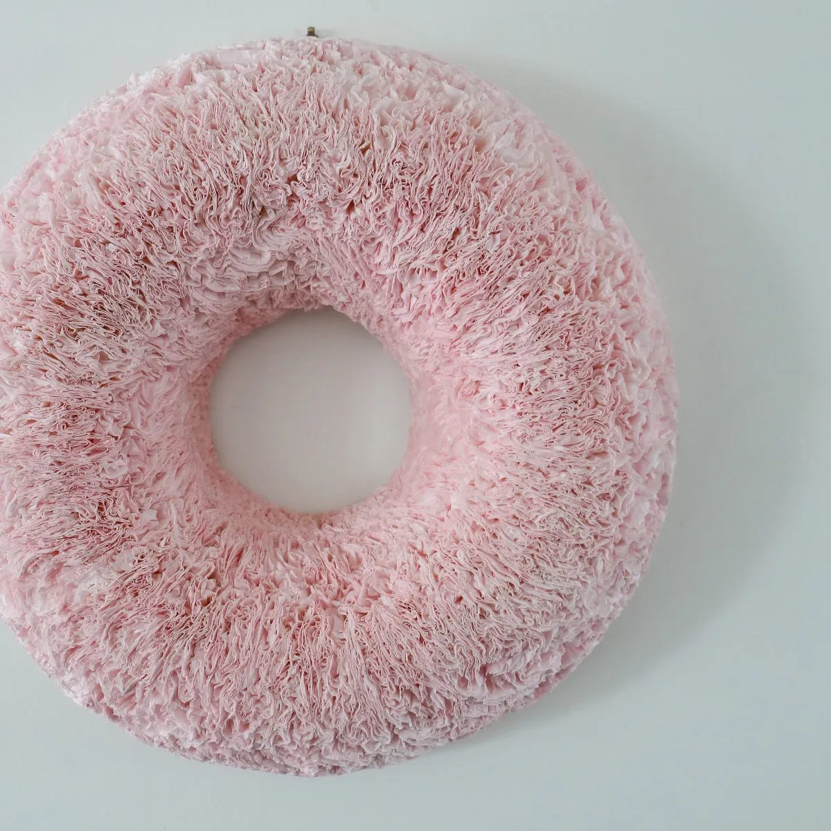 Blush-Pink Coffee Filter Wreath