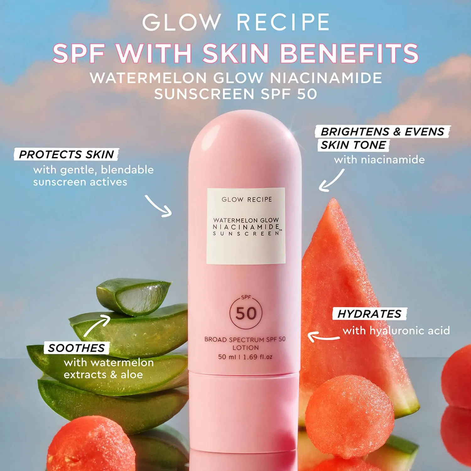 Glow Recipe Watermelon Glow Niacinamide Sunscreen 50ML