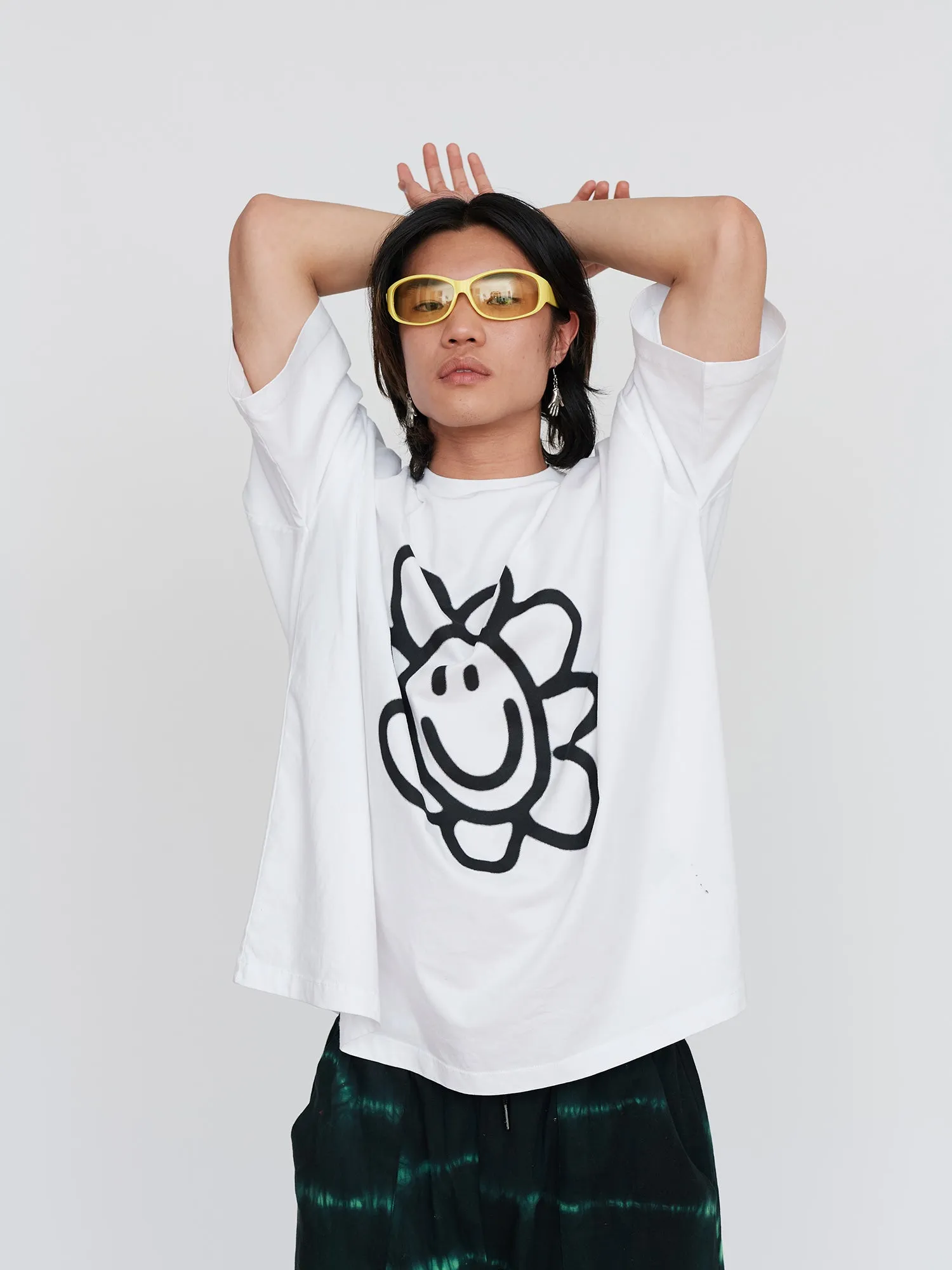 Happy Flower Big Square T-Shirt