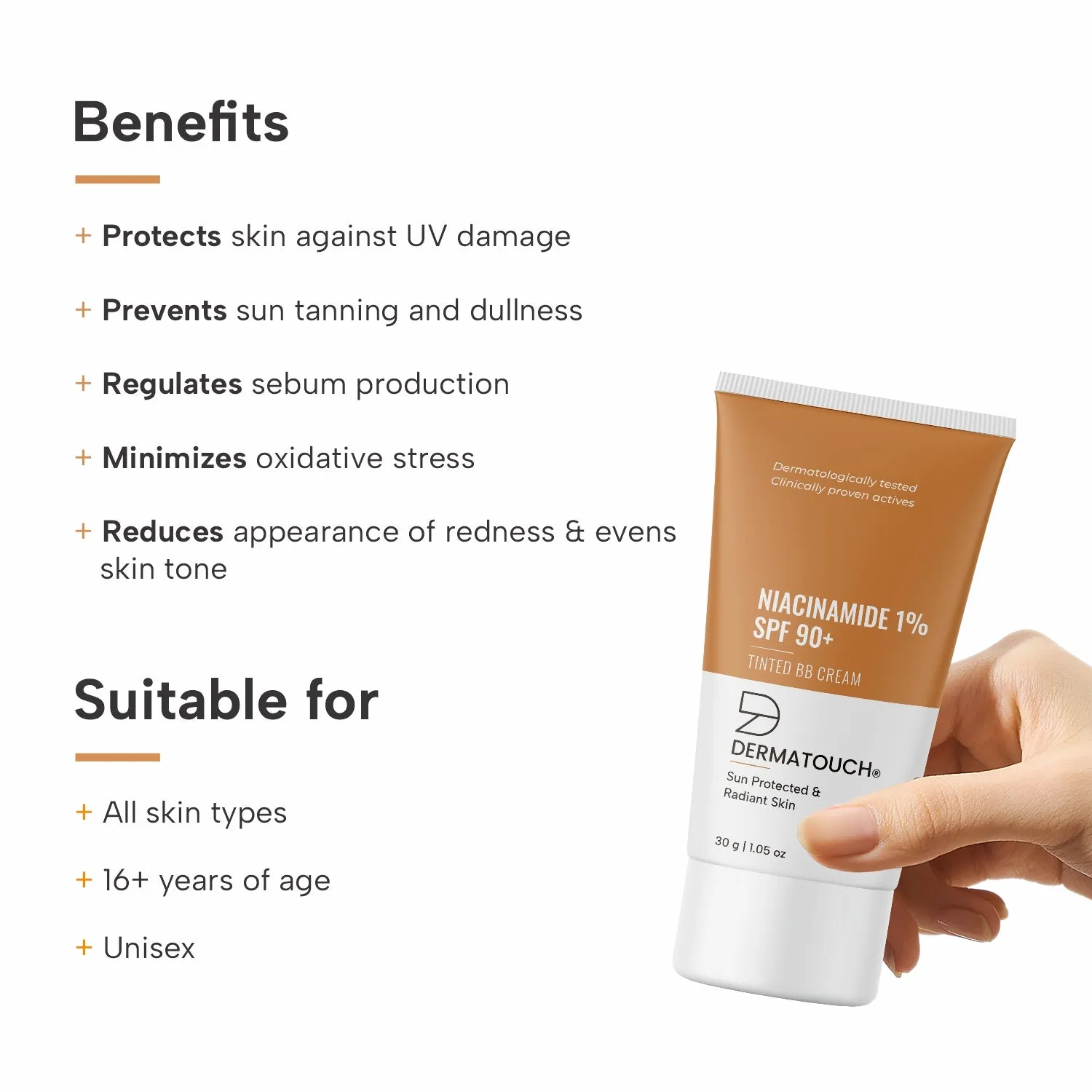 Niacinamide 1% SPF 90  PA    Tinted BB Cream - 30g