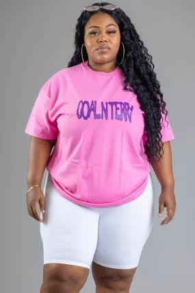 PLUS PINK N PURPLE SPRAY CNT TEE