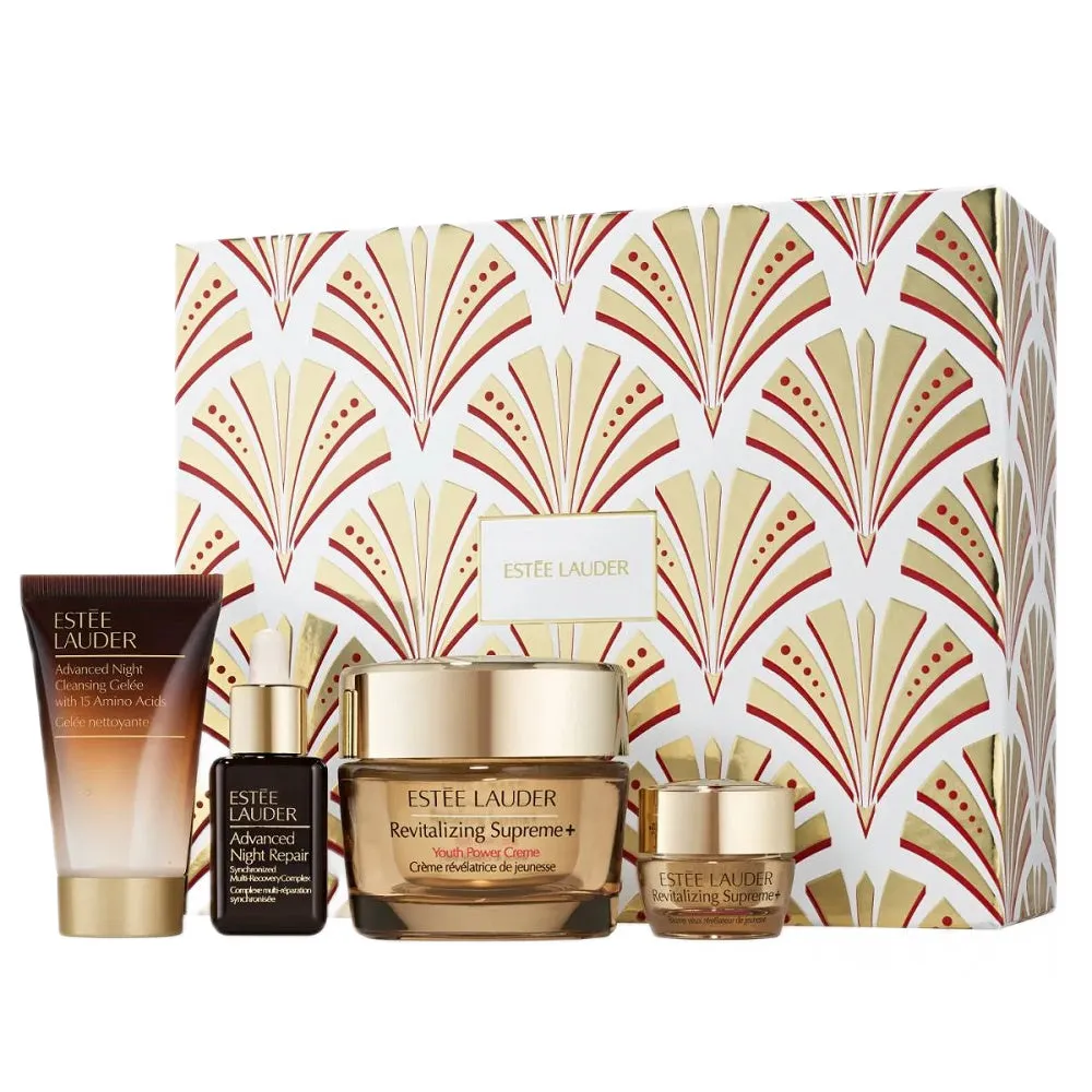 Revitalizing Supreme  zestaw rewitalizujący krem do twarzy 50ml   serum naprawcze 15ml   żel oczyszczający do twarzy na noc 30ml   krem pod oczy 5ml
